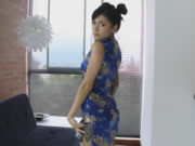 Petite kız Çin Cheongsam